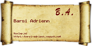 Barsi Adrienn névjegykártya